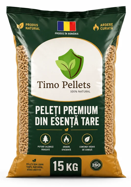 Peleți premium din esență tare, 15 kg