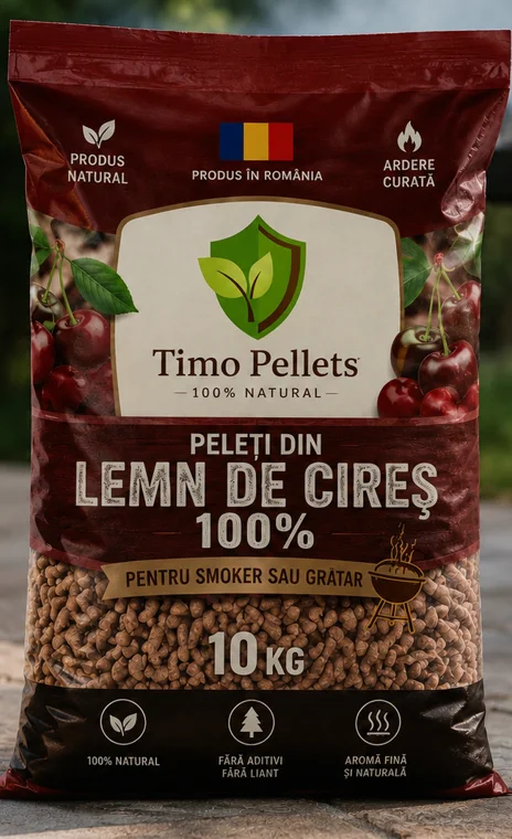Peleți 100% lemn de cireș, 10 kg